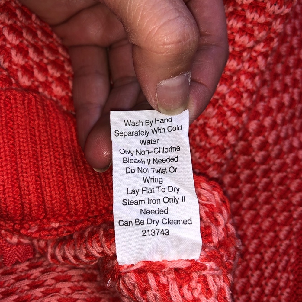 CAbi Cocoon Orange Pink Sweater Cardigan XS - Picture 7 of 7